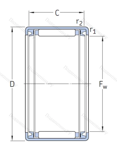 Игольчатый подшипник HK 1216 2RS от производителя  SKF