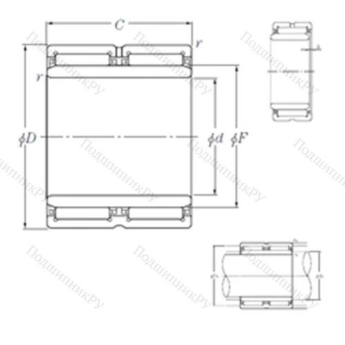 Подшипник игольчатый радиальный NA 6904R