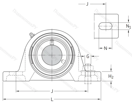 Подшипниковый корпус SY 507 M (P 207) в Тольятти