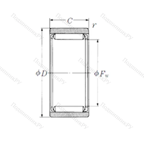Подшипник игольчатый радиальный RNAF 354716