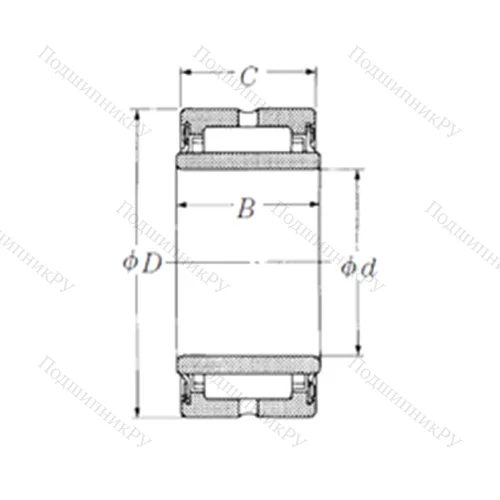 Подшипник игольчатый радиальный NA 49/28TT