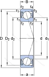 Подшипник S 71910 ACDTP/HCP 4B