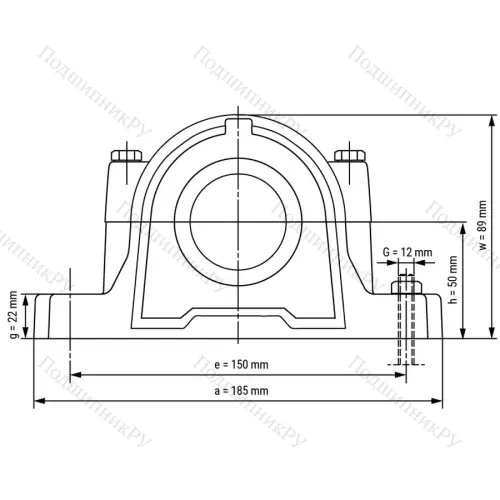 Разборный корпус опорного блока SNL 506-605 / Вал 25мм