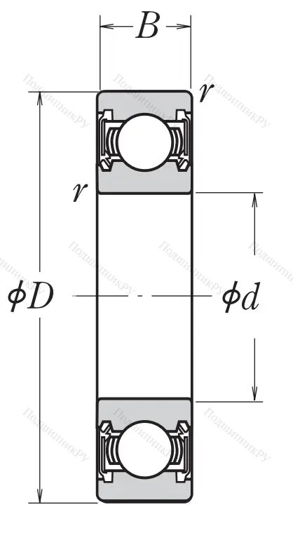 Однорядный шариковый подшипник