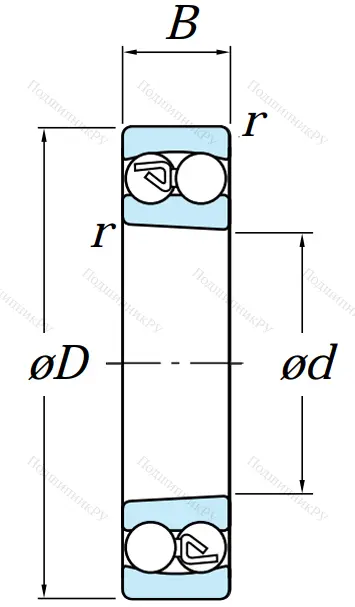 Двухрядный шариковый подшипник