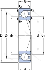 Подшипник 71808 CD/HCP 4