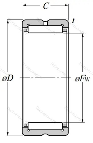 Игольчатый подшипник NK 18/20 R от производителя  NTN