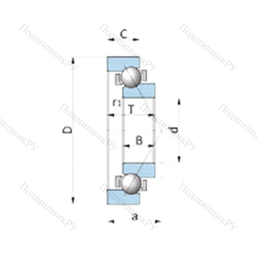 Подшипник шариковый радиально-упорный BA 280-2WSA