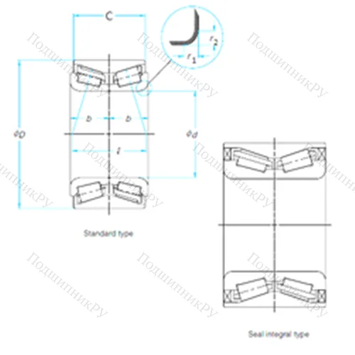 Подшипник роликовый радиально-упорный 537705