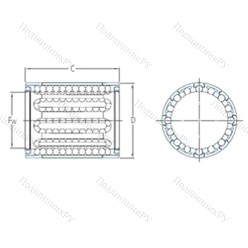 Подшипник шариковый линейный LBBR 30-2LS/HV 6