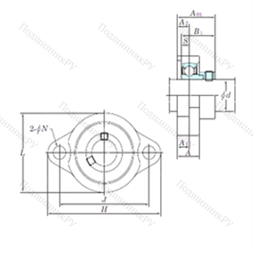 Подшипниковый узел шариковый радиальный ALF 206-18