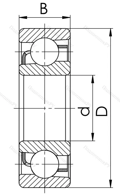 Радиально-упорный шариковый подшипник 46314