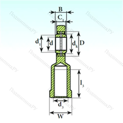 Подшипник скольжения сферический SI 60 ES 2RS от производителя  ISB