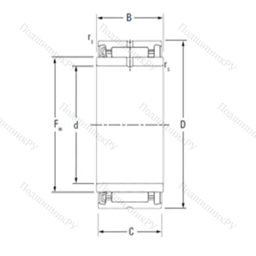 Подшипник игольчатый радиальный NA 4905RS