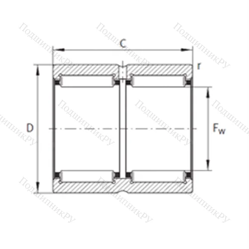 Подшипник игольчатый радиальный RNA 6917-ZW-XL