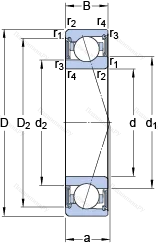 Подшипник S 71916 CE/HCP 4A