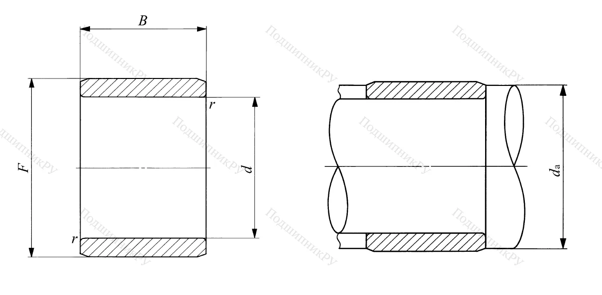 Игольчатый подшипник втулка