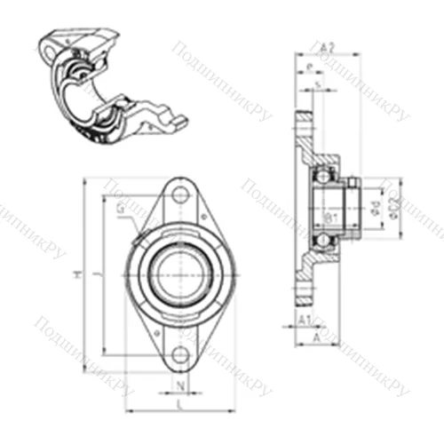 Подшипниковый узел шариковый радиальный