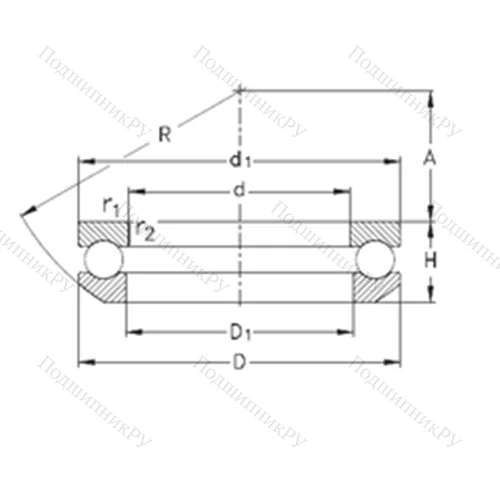 Подшипник шариковый упорный 53422-MP