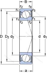 Подшипник S 71906 CE/HCP 4A