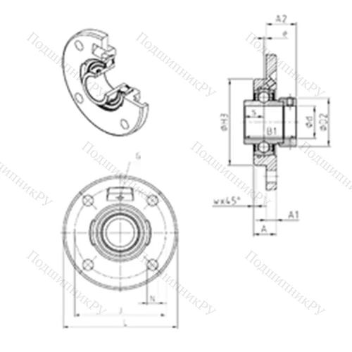 Подшипниковый узел шариковый радиальный