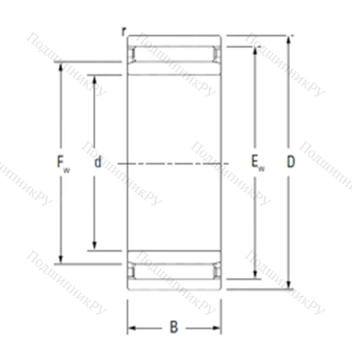 Подшипник игольчатый радиальный NAO 85X 115X 30
