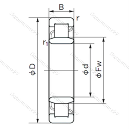 Подшипник роликовый радиальный NU 2336