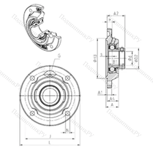 Подшипниковый узел шариковый радиальный ESFEE 205