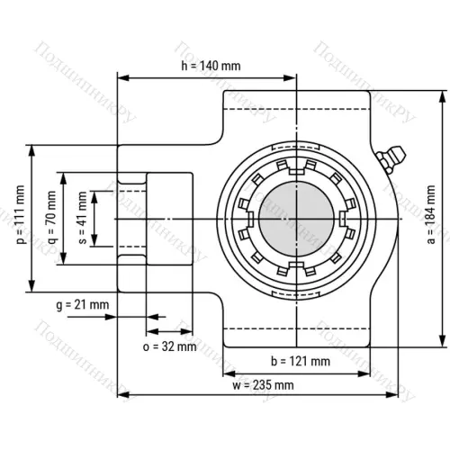Подшипниковый узел UKT 216 - Вал: 70 мм