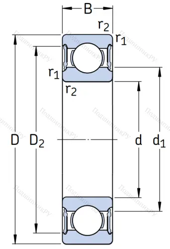 Однорядный шариковый подшипник W 61801 2RS 1 в Тольятти