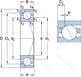 Подшипник 7022 CD/HCP 4AH 1