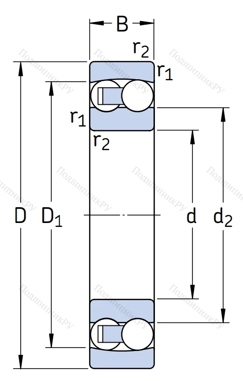 Двухрядный шариковый подшипник