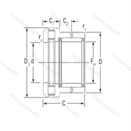 Подшипник комбинированный NAXR 50
