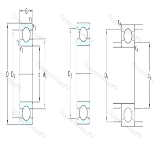 Подшипник шариковый радиальный W 627/5X