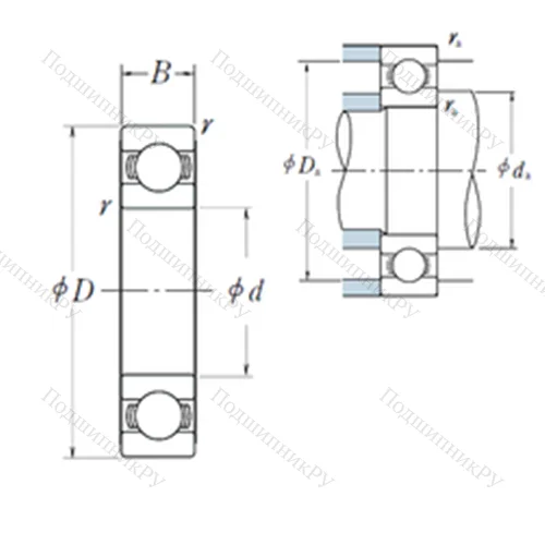 Подшипник шариковый радиальный B 1100-3