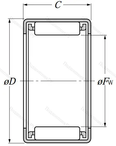 Игольчатый подшипник HK 4012