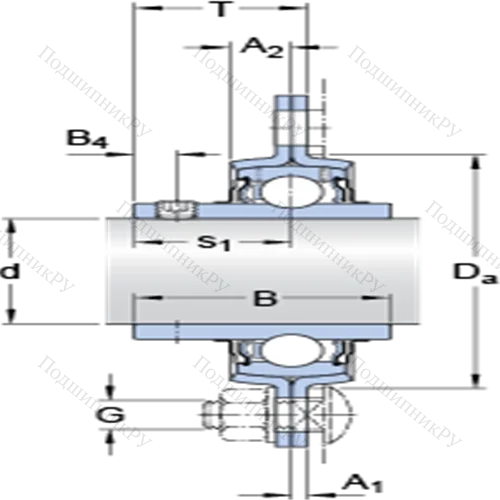 Фланцевые подшипниковые узлы типа Y (литой корпус, круглый фланец, крепление стопорными винтами) PF 15 TF