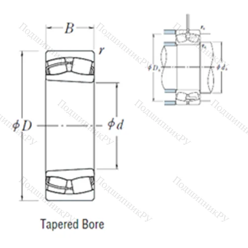 Подшипник роликовый радиальный самоцентрирующийся