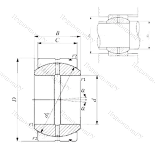 Подшипник скольжения сферический SB 120190105