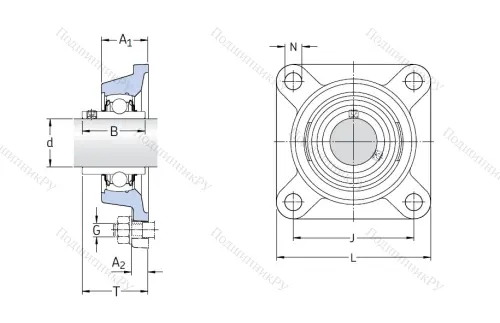 Подшипниковый узел FY 35 TF в Тольятти
