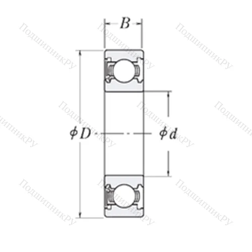 Подшипник шариковый радиальный LJ 7/8-RS