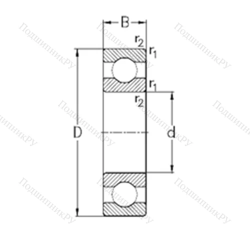 Подшипник шариковый радиальный 619/500-MA