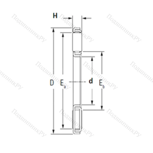 Подшипник игольчатый упорный TP 6590
