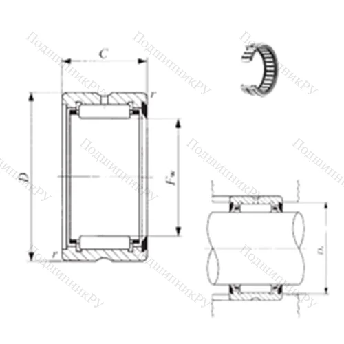 Подшипник игольчатый радиальный RNA 49/28U