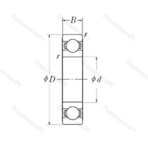 Подшипник шариковый радиальный 6903L 11-H-20