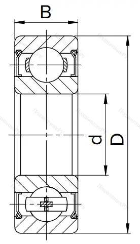 Шариковый однорядный подшипник 80102 (6002 ZZ)