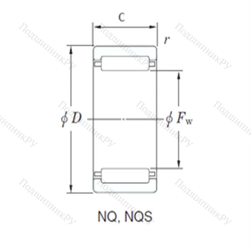 Подшипник игольчатый радиальный 28NQ 4017