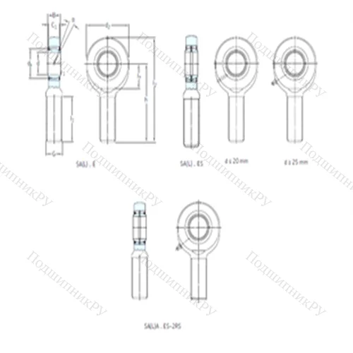 Подшипник скольжения сферический SA 70ES-2RS