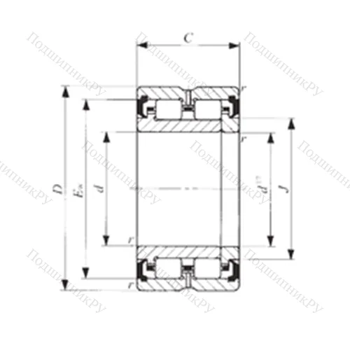 Подшипник роликовый радиальный NAU 4919UU