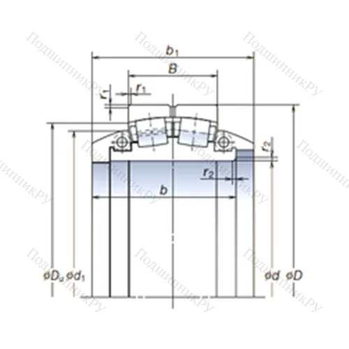 Подшипник роликовый радиальный самоцентрирующийся
